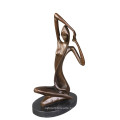 Abstract Brass Statue Yoga Female Decoration Bronze Sculpture Tpy-057